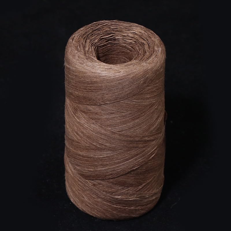 ALLWSLucky 393 Feet Raffia Paper Ribbon, Colored Packing Paper String Craft Raffia Ribbon for Gift Wrapping and DIY Decoration (Brown) - Image 1
